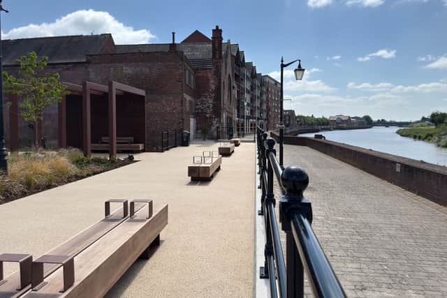 People can enjoy the grassed area, benches and beautiful plants as well as exploring the new pergola which features a map of the town