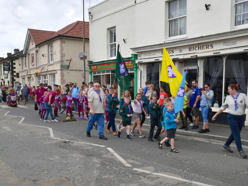 The parade was a chance for local groups to promote themselves.