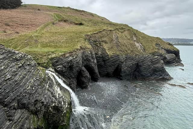 A view of the scenery on the Welsh coast near Aberaeron and Cardigan.