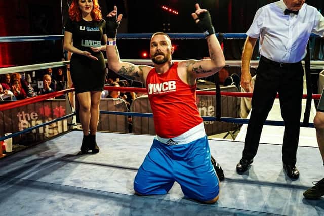 Ben Spurr won a charity boxing match for Cancer Research UK