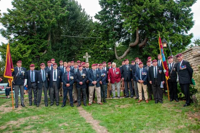 Arnhem veterans at the Caythorpe memorial. Photo: Deborah Knowles