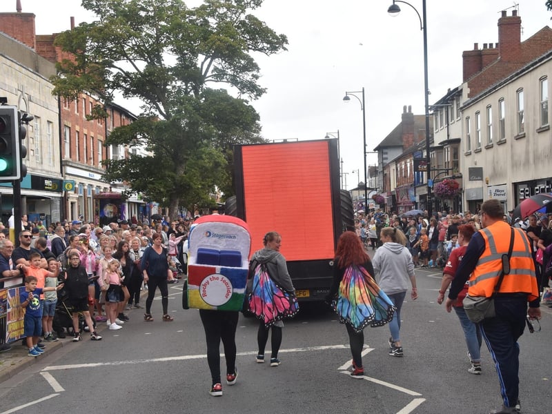 Hundreds of people lined the streets to watch the carnival.