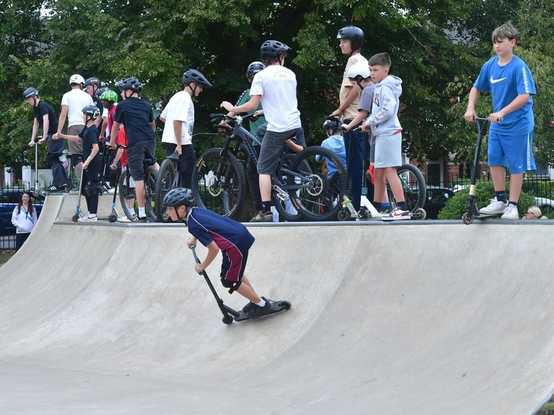 Another youngster takes to the ramps.