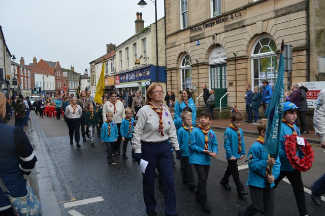 Beavers, cubs and scouts were all on parade