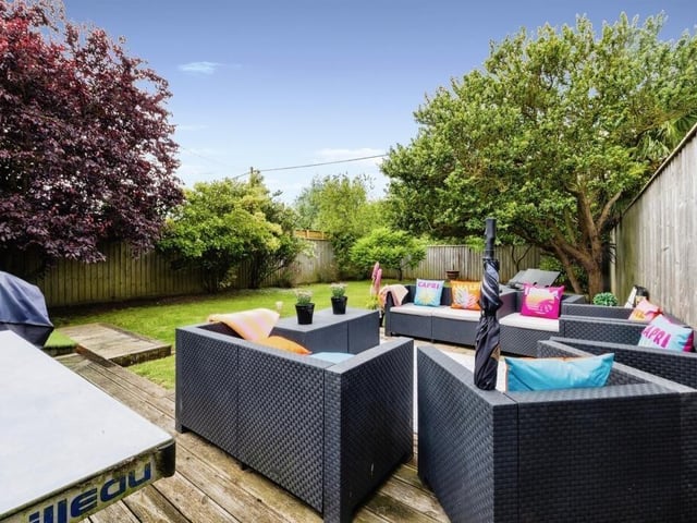 A patio area.