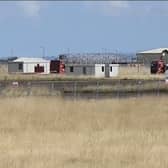 Portable buildings being installed at RAF Scampton. (Photo by: Local Democracy Reporting Service)