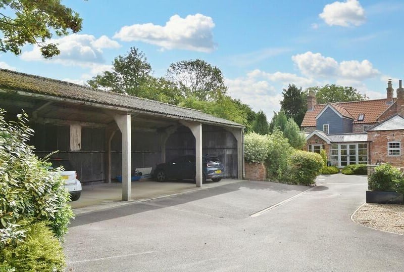 Covered parking outside the home.