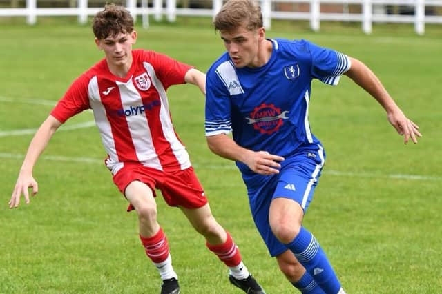 Brook Dennis in action for Louth.