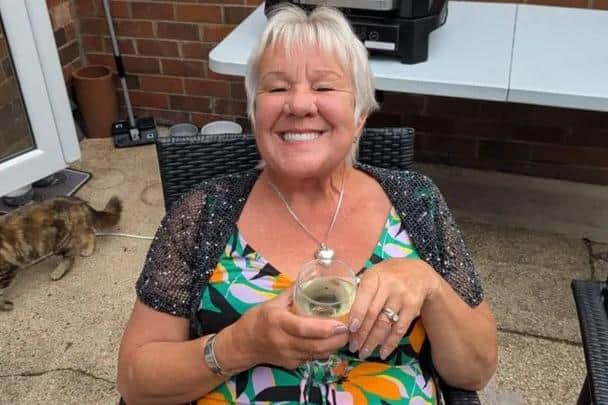 Sandra Adams, described as "a true character", has been left paralysed from the neck down after a fall down the stairs.