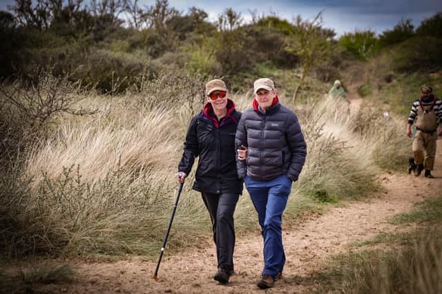 Mablethorpe to Humber Bridge KCIII coastal path walkers.