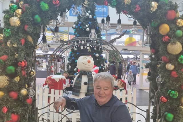 Mayor of Skegness Coun Pete Barry sat in the Hildreds Centre, Skegness.