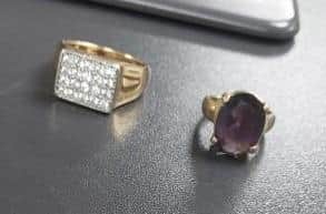 The two recovered rings.