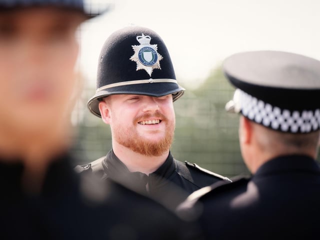 Chief Constable Gibson meets the new cohort at the Lincolnshire Police HQ.