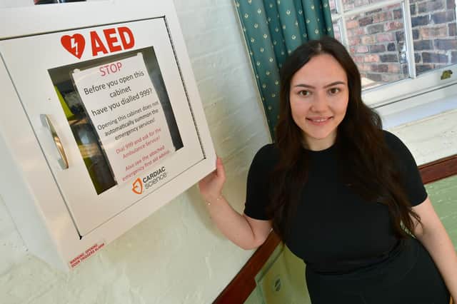 Millie Briggs raising awareness of the importance of CPR training. Photo: D.R.Dawson Photography