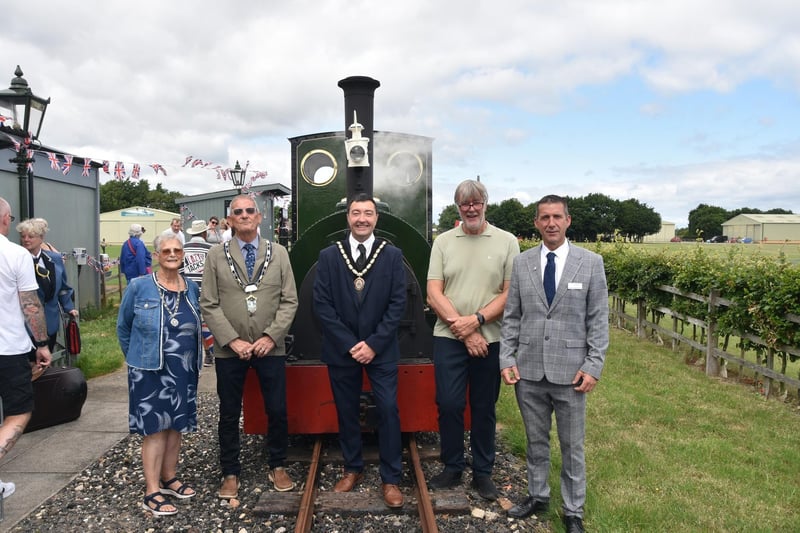 The opening of the new station at the Lincolnshire Light Railway.