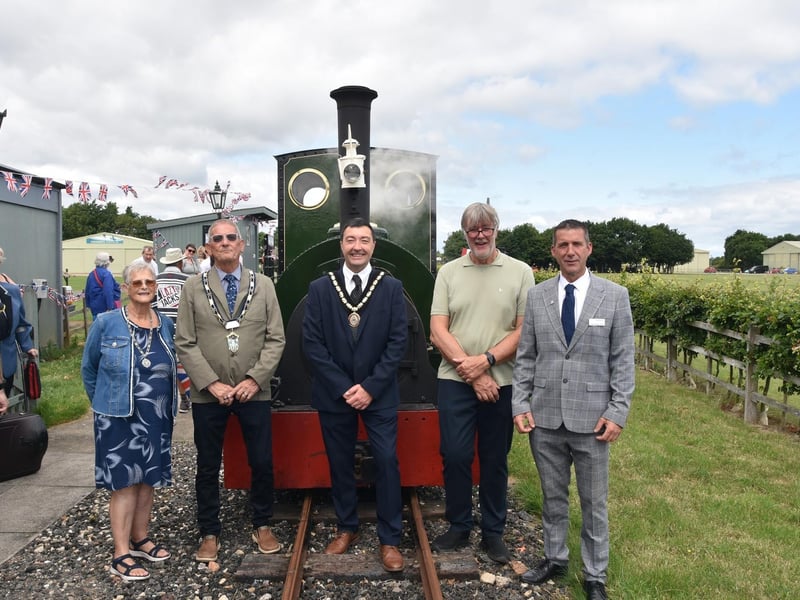 The opening of the new station at the Lincolnshire Light Railway.