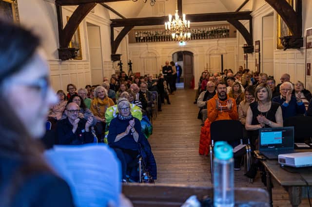 A snapshot taken during the Talk & Tea lecture at Boston's Guildhall Museum.