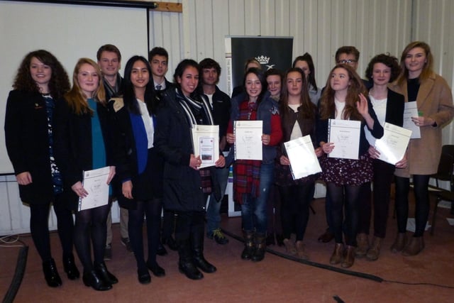 ... and here, with Silver Award winners. That year, the school saw 43 students achieve Bronze in the scheme, with 24 earning Silver and 14 Gold. DoE photos by Linda Oxley