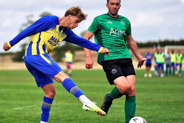 Market Rasen on their way to victory against Sleaford.