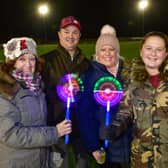 Pictured, from left, are Lucy Reynolds, Jay Pearson, Kayliegh Pearson, and Abigail Pearson, aged 11, of Boston.