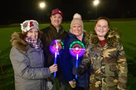 Pictured, from left, are Lucy Reynolds, Jay Pearson, Kayliegh Pearson, and Abigail Pearson, aged 11, of Boston.