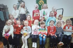 Burgh le Marsh Rainbows ready for their Christmas fundraiser.