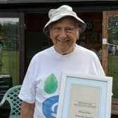 Bob Potter with his Croquet Association Diploma.