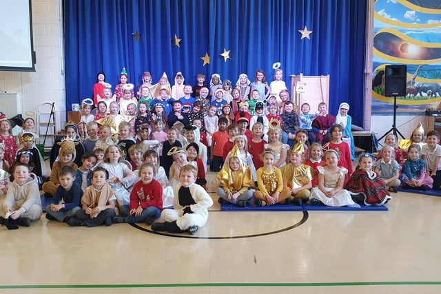 The full cast from the Christmas show put on by St Botolph's CE School, Quarrington.