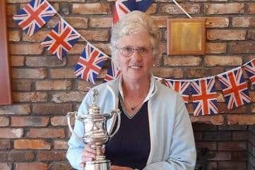 Chris Sherriff is pictured with the Jan Miller Trophy.