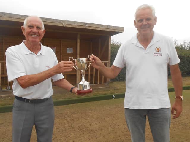 Bob Brindle and Peter Cawthorne celebrate success.