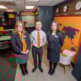 From left: Abbi Wilson, Travel Consultant; Marc Butler, Travel Branch Manager; and Lucy Myers, Assistant Manager in the new look travel shop