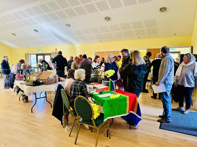 The village hall was buzzing with tractor runners and visitors