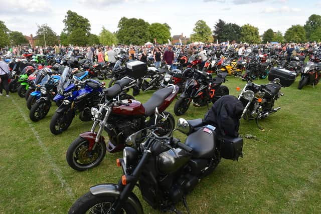 Some of the motorbikes that were on show at the final Boston Bike Night in July of this year.