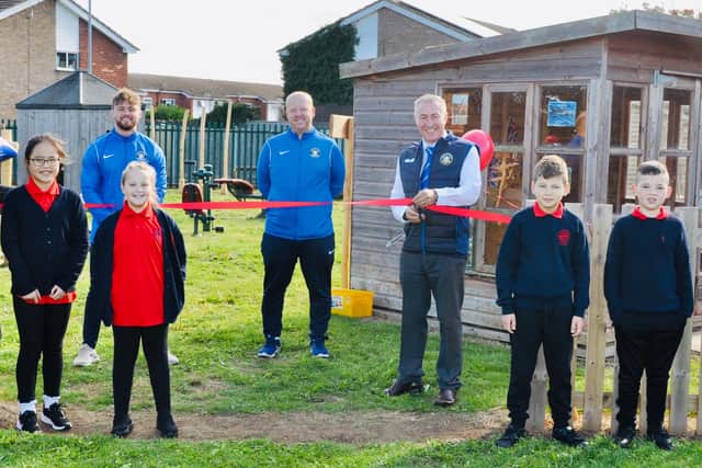 BaseCamp was officially opened by Gainsborough Trinity FC's chairman, Richard Kane