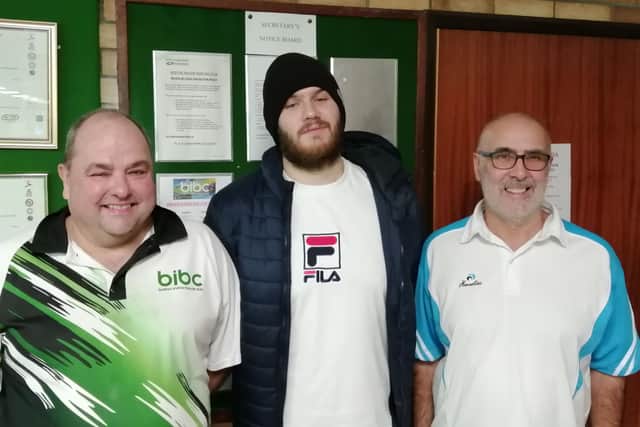 Desperados rink of Jason Williams, Adam Hodgson and John Hodgson after beating Vectors 30-10