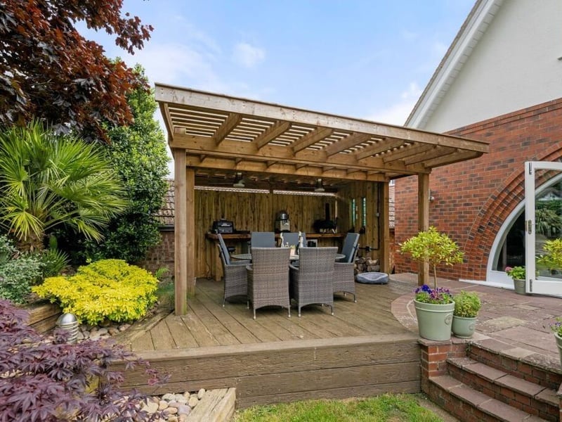 An outdoor seating area.