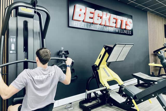 The gym has high-tech machinery and an AI-powered Technogym coach app