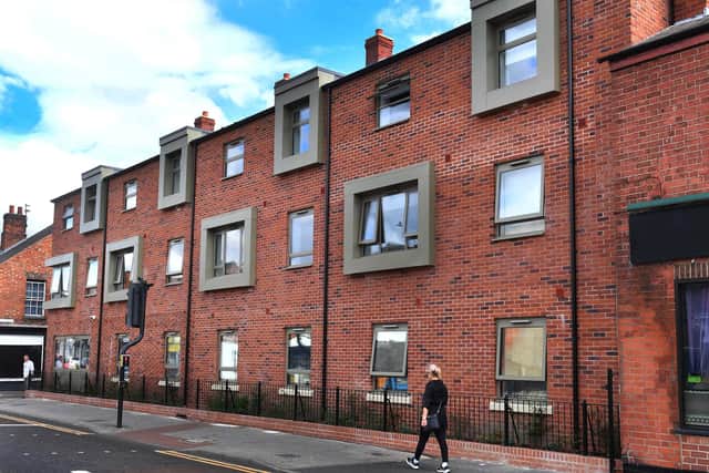 Sincil House features 15 self contained flats so every resident has their own front door