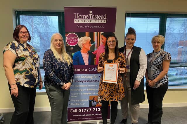 The team at Home Instead Retford and Gainsborough are pleased to work for a five star employer