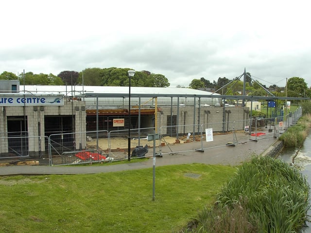 Top of the list was a splash pool, sauna/steam room, a bigger gym, and a new dance studio – all of which were due to be included. Here, we see work under way on the swimming pool.