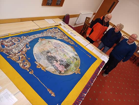 The banner was on display at the recent Caistor chair event organised by Caistor Local History Society. Image: Dianne Tuckett