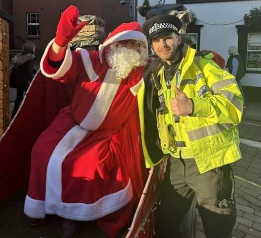 PC Young even caught up with Santa Claus during the 12 Days of Action.