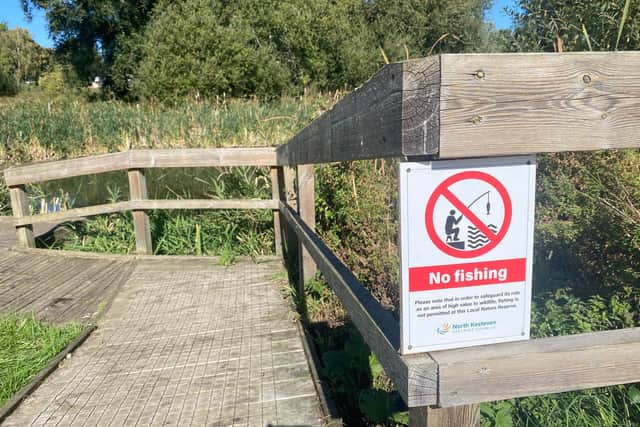 Water levels are so low at Lollycocks Field pond in Sleaford that fish have been removed and all fishing/pond dipping is now banned on site.
