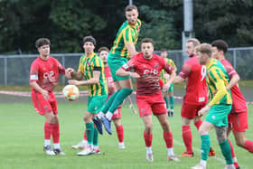 Skegness defend a Mansfield attack.