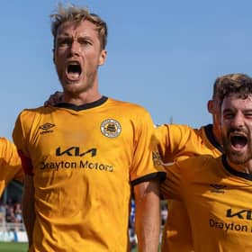 Boston United battled to a tough 2-1 win over Wealdstone to return to winning ways. Pic: Chris Bray.