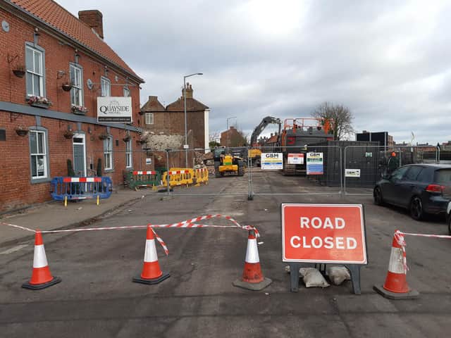 London Road has been closed since the fire.