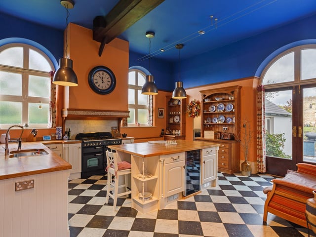 A closer look at the kitchen.