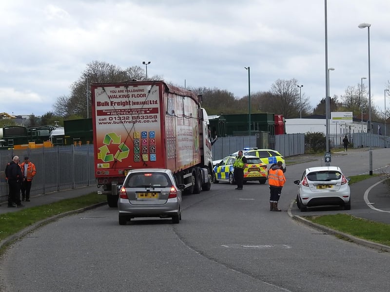 Staff and the public had to be evacuated from the Sleaford HWRC.