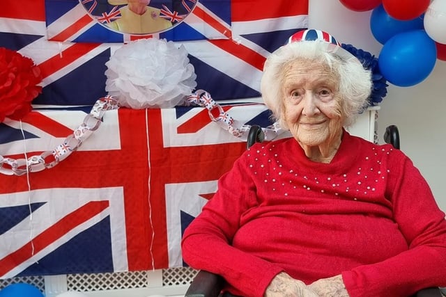 Residents helped decorate the home for the Jubilee party.
