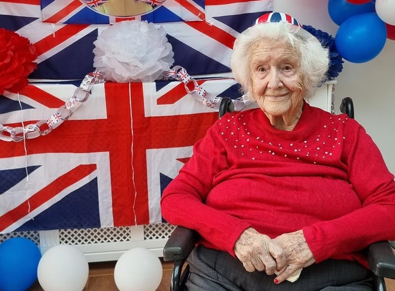 Residents helped decorate the home for the Jubilee party.